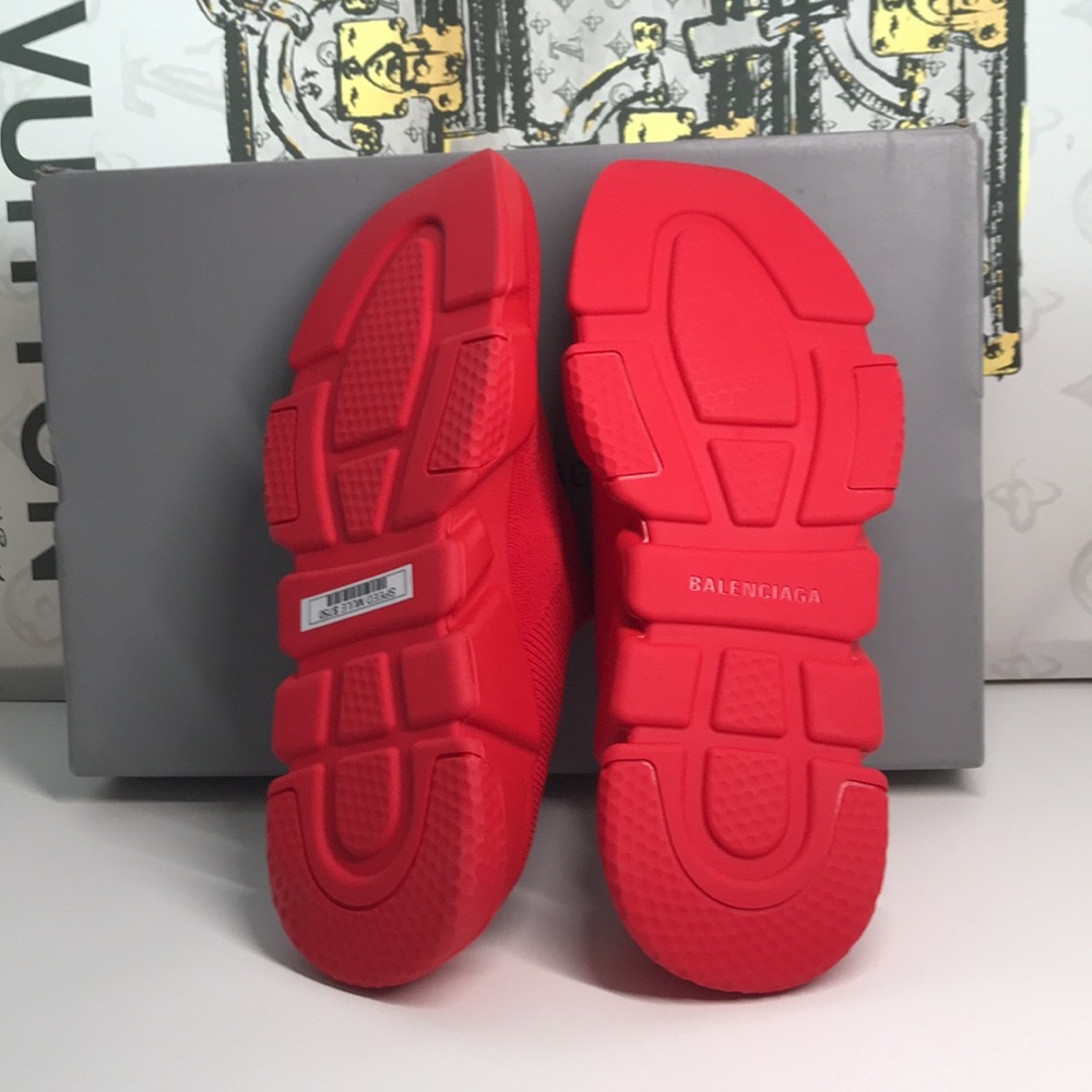 New Authentic bBalenciaga Red Sock Sneakers. size 9 - Picture 9 of 13